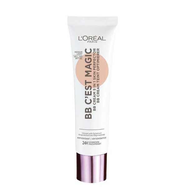 Fugtgivende creme med farve 02 Light L'Oreal Make Up Magic Bb Clear Spf 10 30 ml