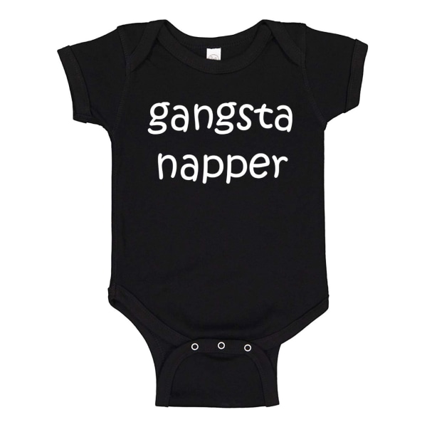 Gangsta Napper - Baby Body svart Svart - 18 månader