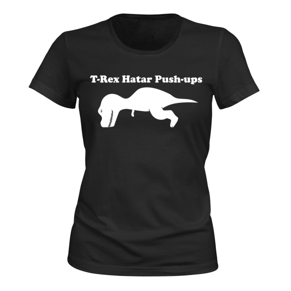 T-rex hader push-ups - T-SHIRT - DAME sort XXL