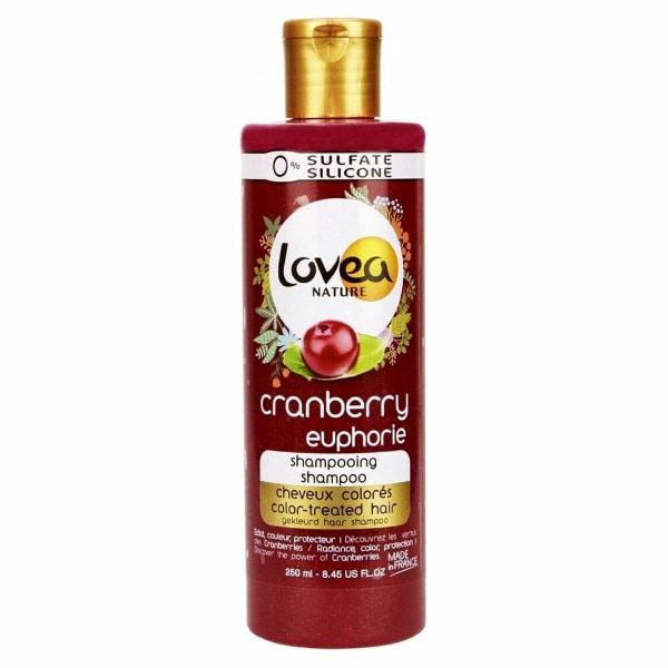 Shampoo värjätyille hiuksille Lovea Nature Cranberry Euphorie (250 ml)