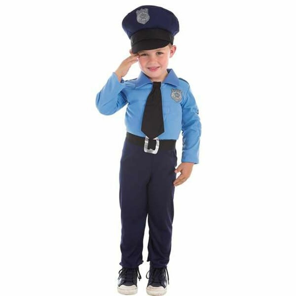 Børns muskuløse politimandskostume (4 styk) 10-12 år