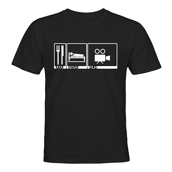 Eat Sleep Movie - T-SHIRT - UNISEX Svart - 5XL