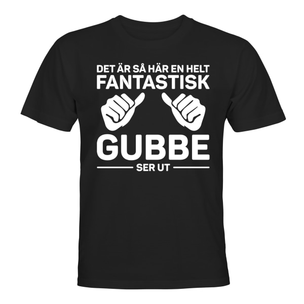 Fantastisk Gubbe - T-SHIRT - UNISEX Svart - 3XL