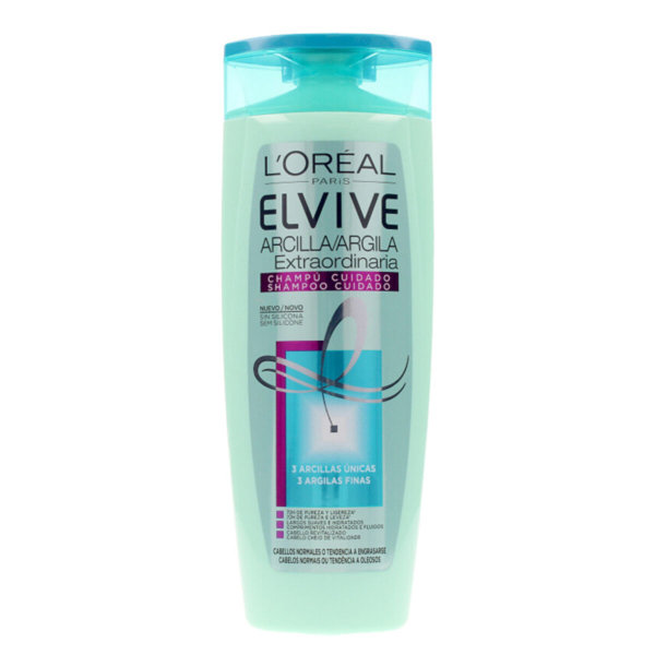 Schampo ELVIVE ARCILLA EXTRAORDINARIA L'Oreal Make Up (285 ml)