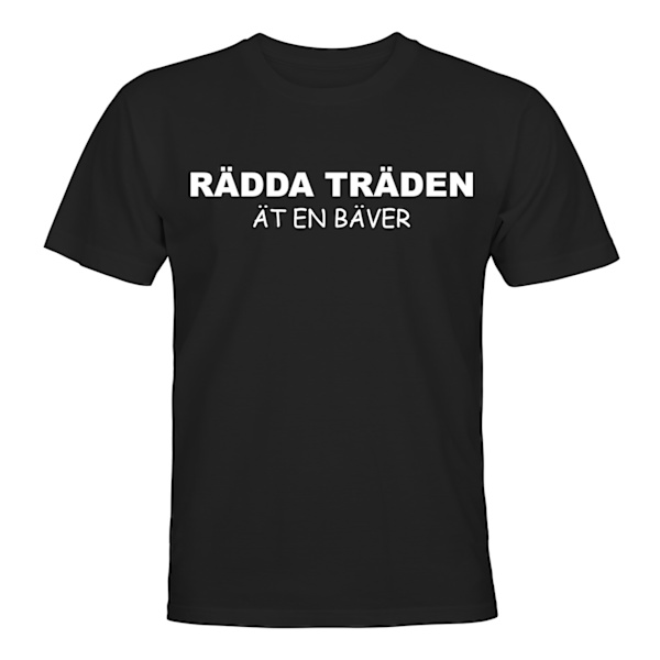 Row the Trees Eat a Beaver - T-SHIRT - HERRE Svart - L