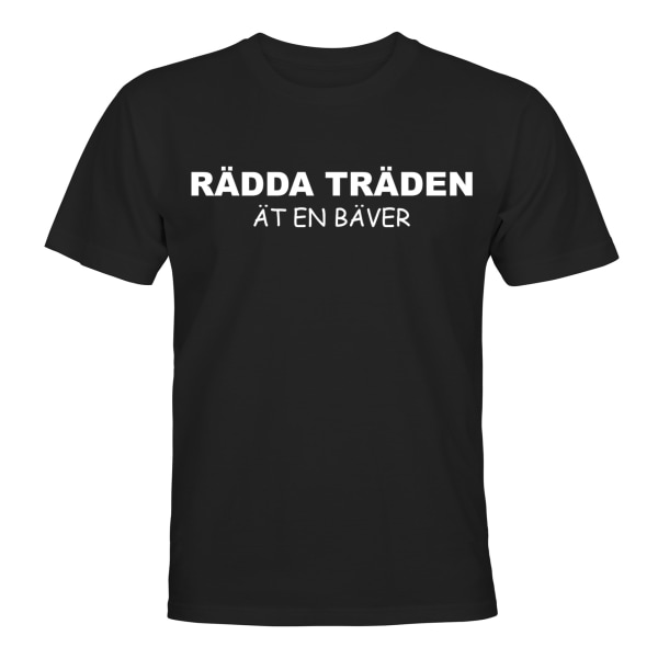 Row the Trees Eat a Beaver - T-SHIRT - HERRE Svart - M