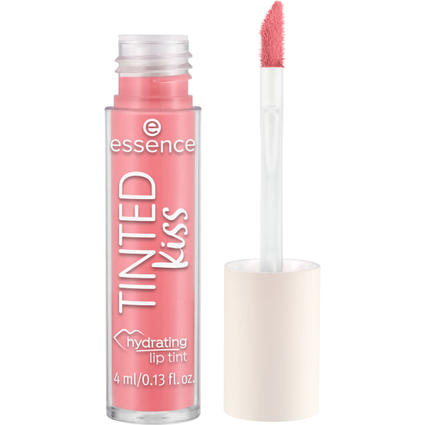Kosteuttava huulipuna Essence Tinted Kiss Liquid Nº 01-vaaleanpunainen ja upea 4 ml