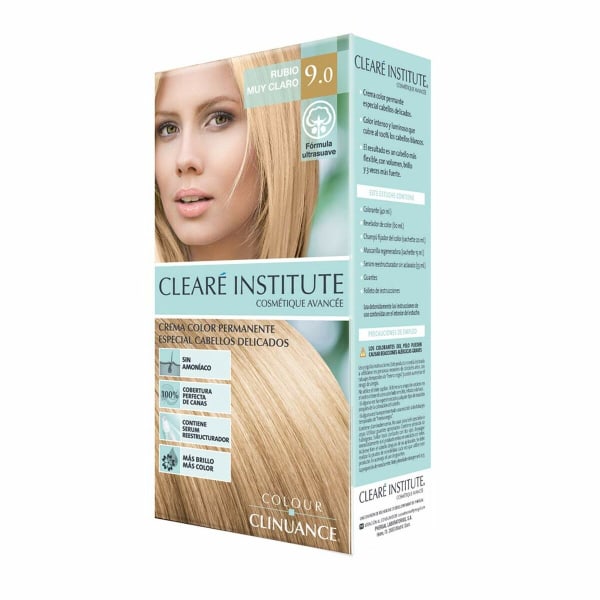 Permanent hårfäg - creme Clearé Institute Colour Clinuance Nº 9.0-rubio muy claro
