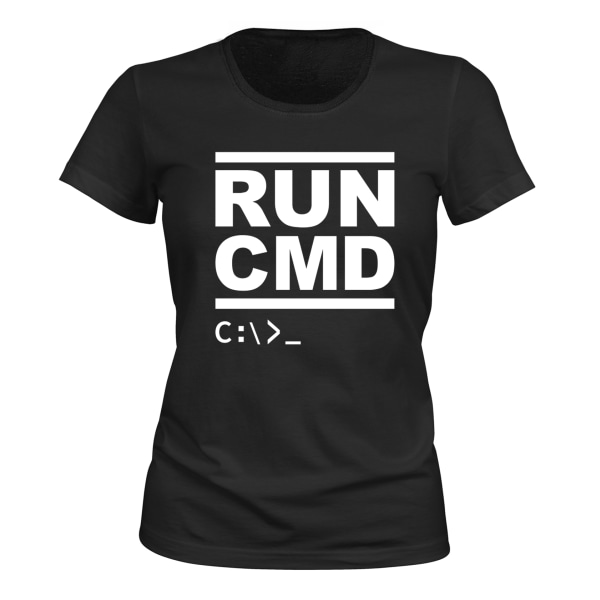 RUN CMD - T-PAITA - NAISTEN musta XS