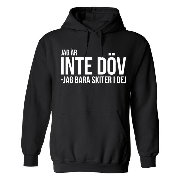 Jag Är Inte Döv - Hoodie / Tröja - DAM Svart - 5XL