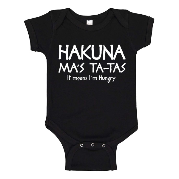 Hakuna Mas Ta-Tas - Babykropp svart Svart - 12 månader
