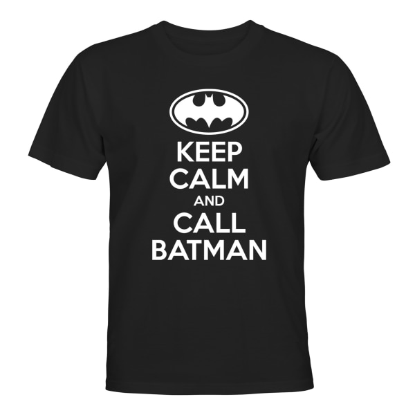 Keep Calm Call Batman - T-SHIRT - MÆND Svart - M