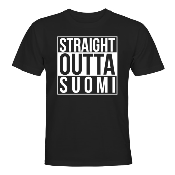 Straight Outta Suomi - T-SHIRT - HERR Svart - M