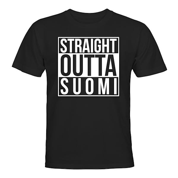 Straight Outta Suomi - T-SHIRT - HERRE Svart - S
