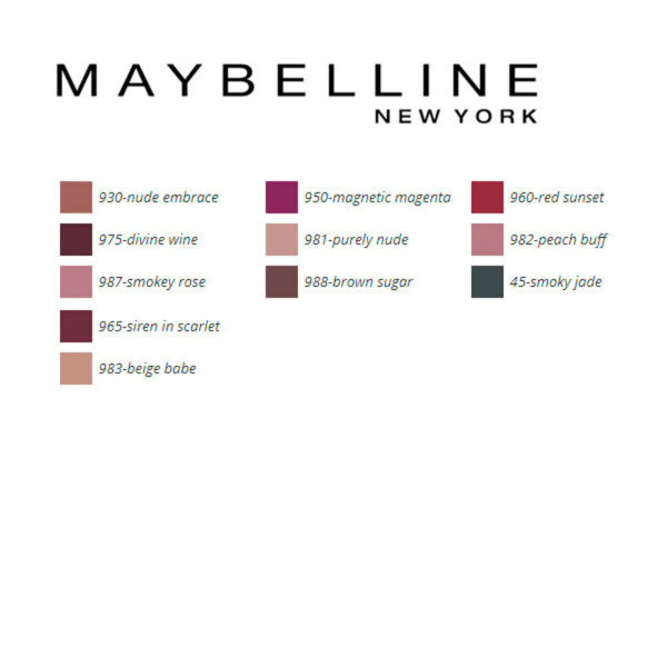 Lipstick Color Sensational Mattes Maybelline 975-divine wine