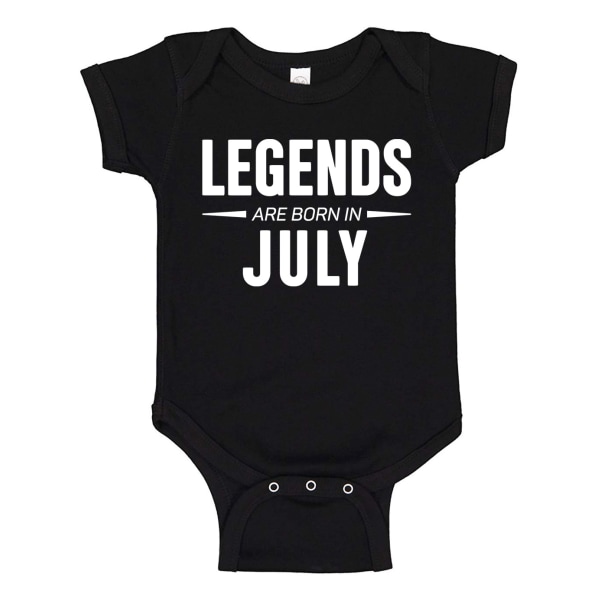 Legends Are Born In July - Baby Body sort Svart - 24 månader