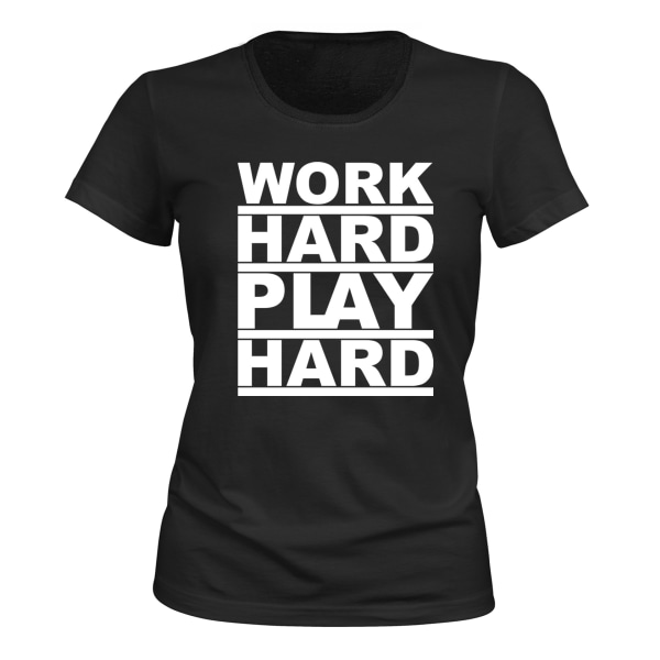 Work Hard Play Hard - T-SHIRT - DAM svart XS bf43 | Svart | xs | Fyndiq