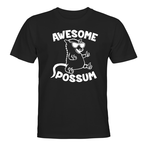 Awesome Possum - T-PAITA - MIESTEN Svart - 5XL