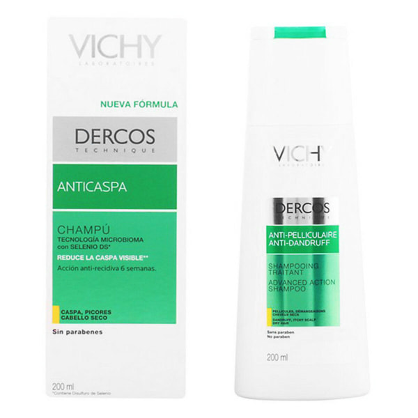 Anti-mjäll schampo Dercos Vichy Torrt hår (200 ml)