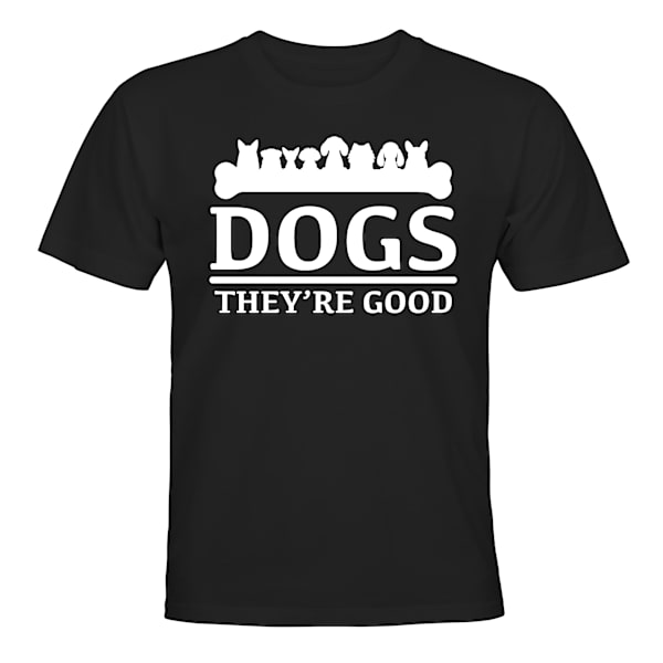 Hunde er gode - T-SHIRT - BØRN sort Svart - 118 / 128