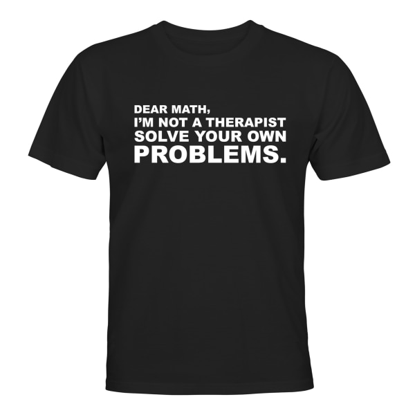 Kære matematik - T-SHIRT - UNISEX Svart - 3XL