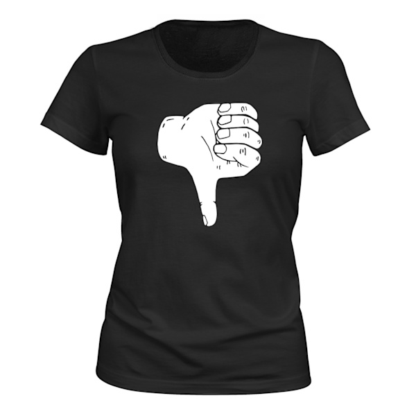 Tommelfinger ned - T-SHIRT - DAME sort S