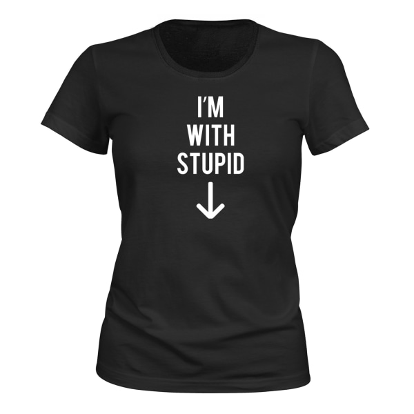 Im With Stupid - T-SHIRT - DAME sort XS