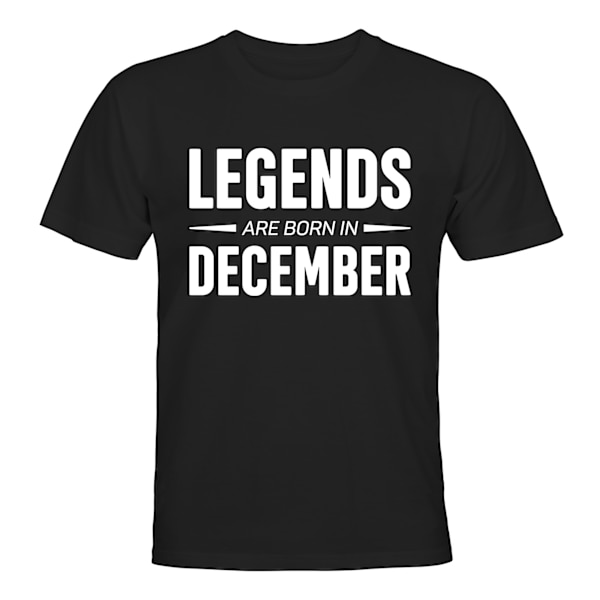 Legends Are Born In December - T-PAITA - UNISEX Svart - L