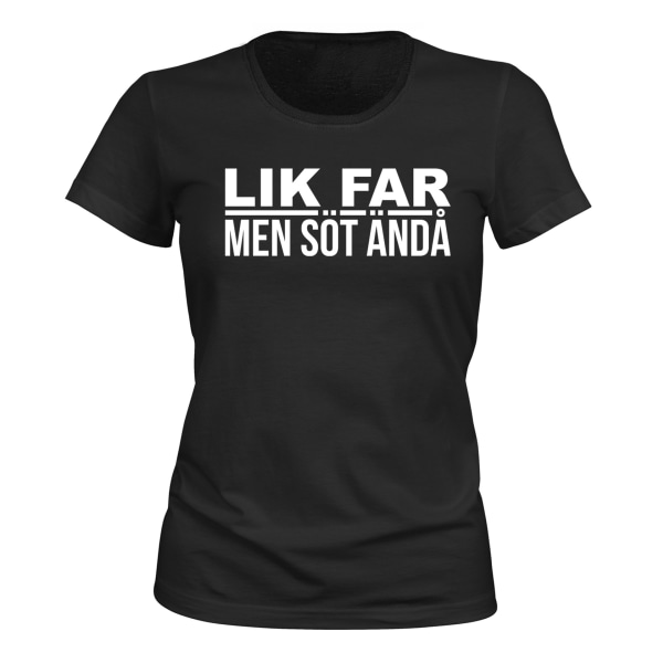 Lik Far Men Söt Andå - T-SHIRT - DAM svart XL