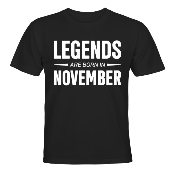 Legends Are Born In November - T-SHIRT - BARN svart Svart - 118 / 128