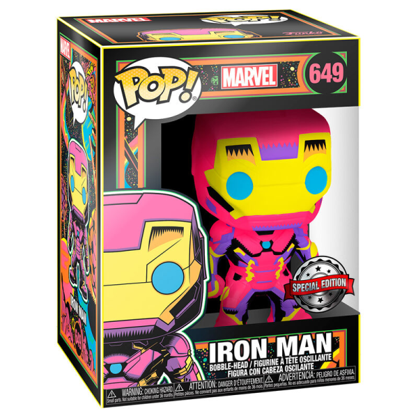 POP figure Marvel Black Light Iron Man