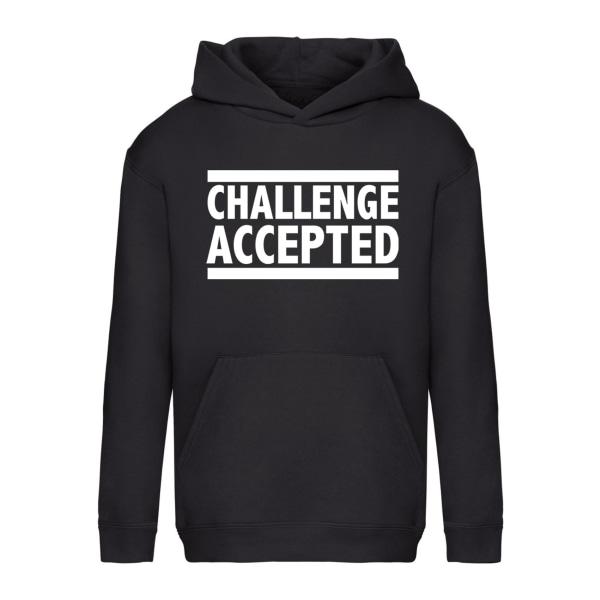 Challenge Accepted - Hoodie / Tröja - BARN svart Svart - 116