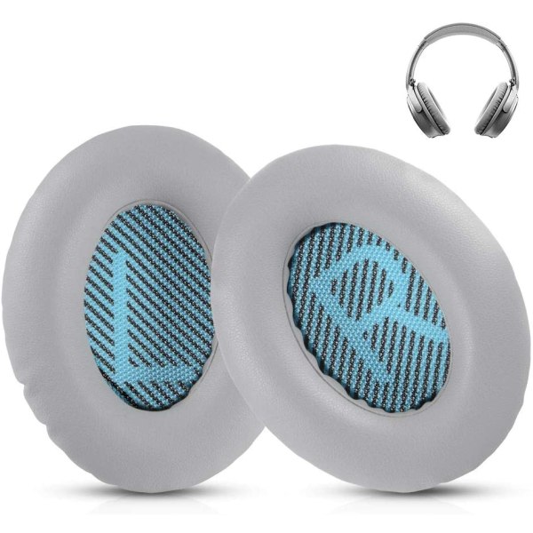 Bose Quiet Comfort 35 - QC35 - Blå kompatible øreputer Grå