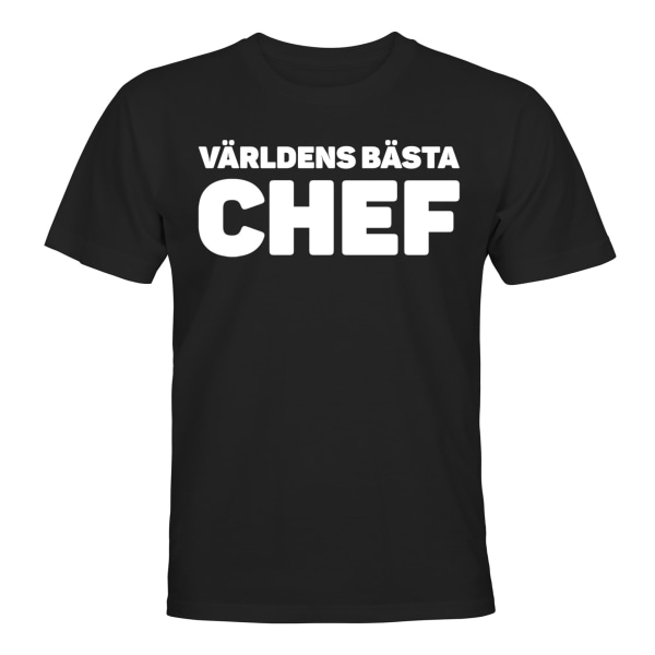 Världens Bästa Chef - T-SHIRT - HERR Svart - 4XL