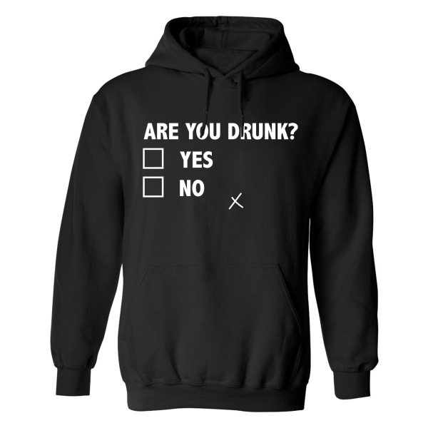 Are You Drunk - Hoodie / Tröja - HERR Svart - 3XL