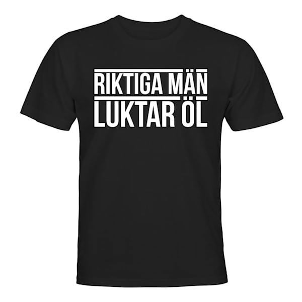 Riktiga Män Luktar Öl - T-SHIRT - UNISEX Svart - M