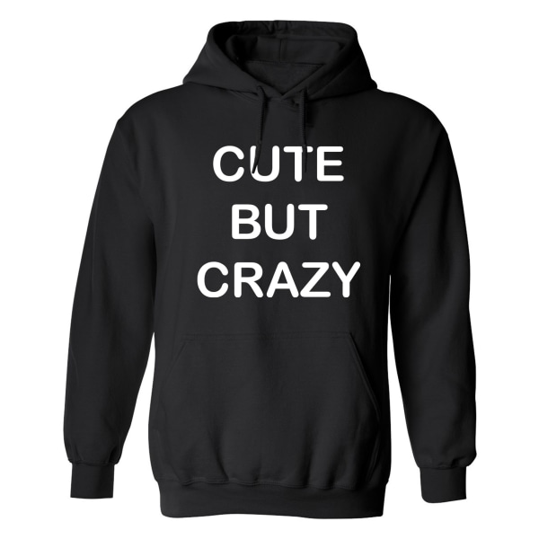 Cute But Crazy - Hættetrøje / Sweater - MÆND Svart - 5XL