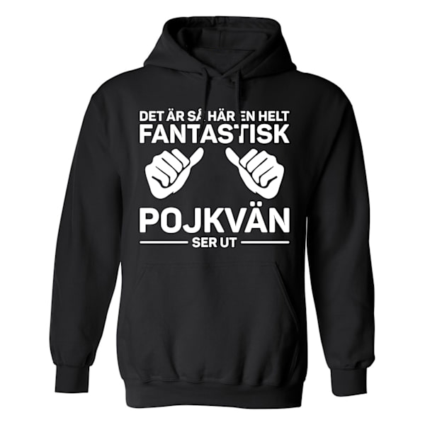 Fantastisk Pojkvän - Hoodie / Tröja - UNISEX Svart - 4XL