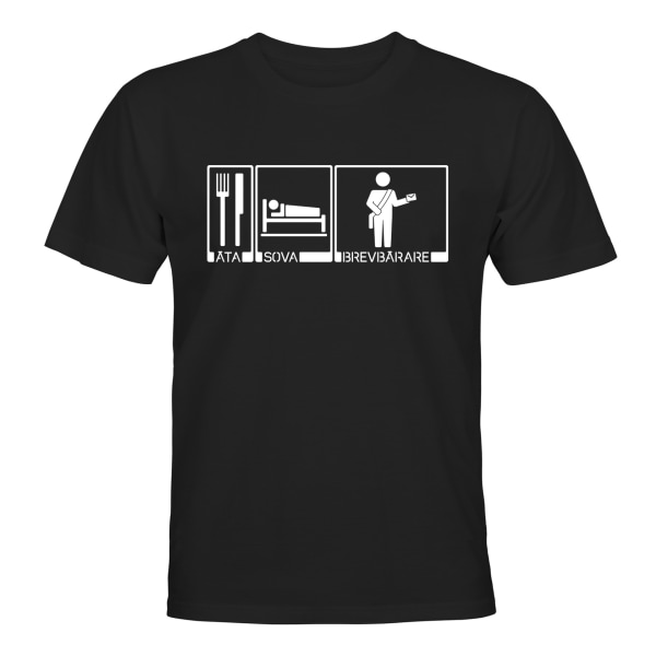 Eat Sleep Postman - T-SHIRT - UNISEX Svart - 5XL