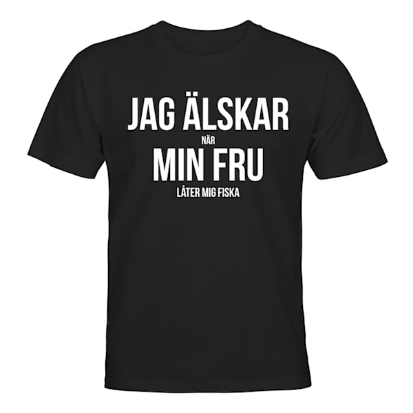 Jag Älskar Min Fru Fiska - T-SHIRT - HERR Svart - 2XL