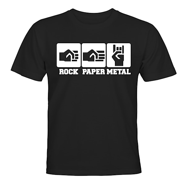 Rock Paper Metal - T-SHIRT - BARN svart Svart - 96 / 104