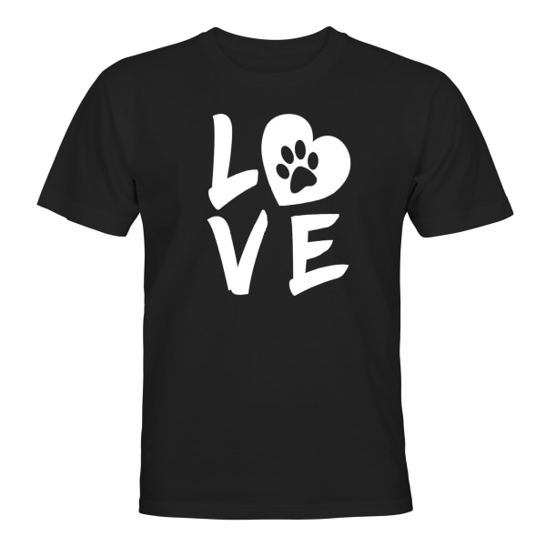 Love Dog Paw - T-SHIRT - UNISEX Svart - 2XL