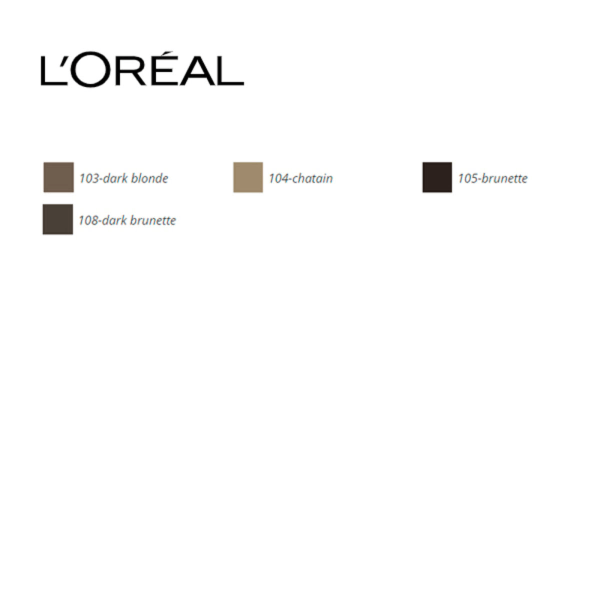 Øjenbrynsblyant Skinny Definer L'Oreal Make Up (1,2 g) 105-brunette