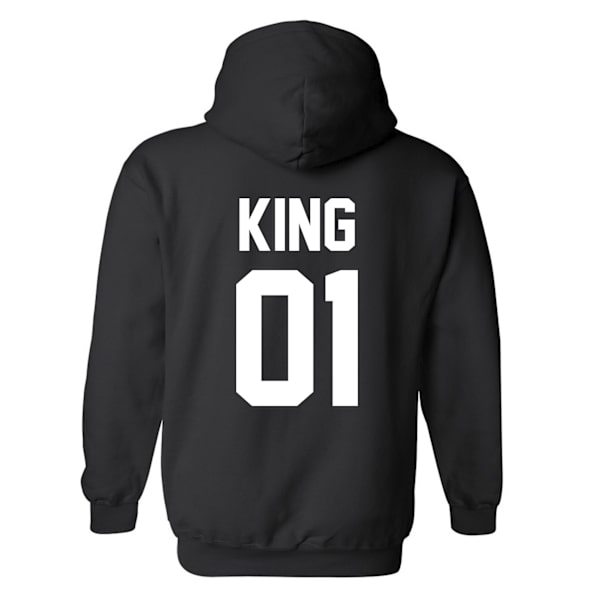 King 01 - Hoodie / Tröja - UNISEX Svart - 3XL