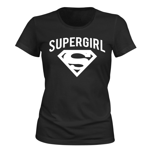 Supergirl - T-SHIRT - DAME svart XS