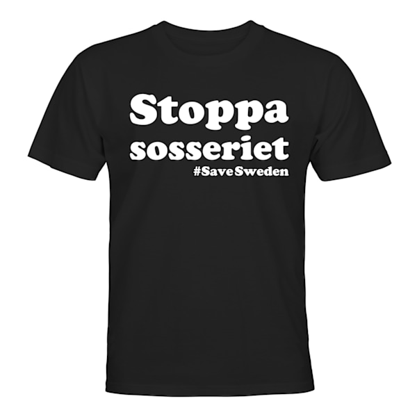 Stop Sosseriet - T-SHIRT - MÆND Svart - M