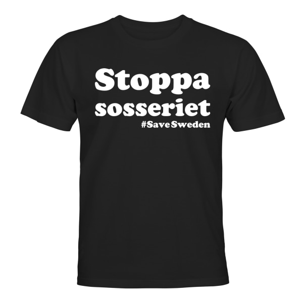 Stoppa Sosseriet - T-SHIRT - UNISEX Svart - 3XL