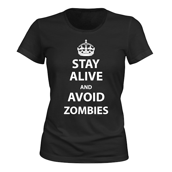 Hold dig i live og undgå zombier - T-SHIRT - DAME sort XS