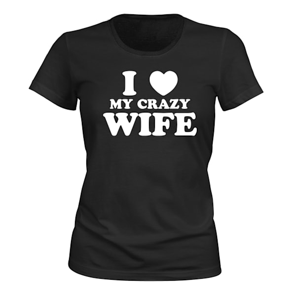 I Love My Crazy Wife - T-PAITA - NAISTEN musta M