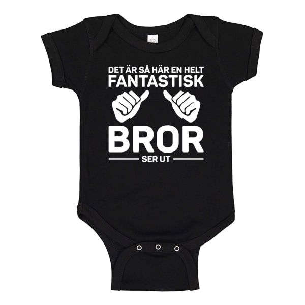 Fantastisk Bror - Baby Body svart Svart - 6 månader